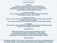 Tree Decorating Contest Rules