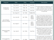 kayak series flyer with details
