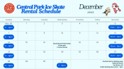 Ice Skate Rentals Schedule December 2025