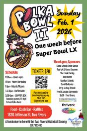 Music lineup at Polka Bowl II.