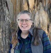 Sue Crowley outdoors.