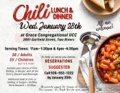 Chili Lunch & Dinner poster.