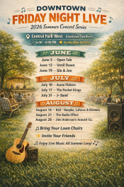 Downtown Friday Night Live Concert Lineup 2026