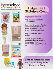 Event poster featuring amigurumi.