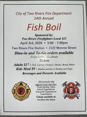 Fish boil event poster.