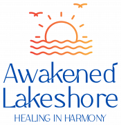 image representing rising sun above waves.