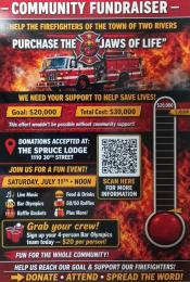 Event poster featuring fire truck.