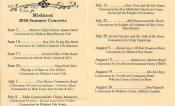 Brochure listing concert lineup.