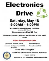 Electronics Drive event poster.