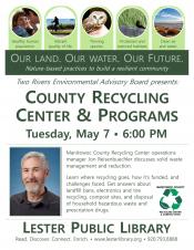 County Recycling Center program poster.