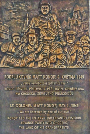 Matt Konop's Memorial Plaque in Domažlice