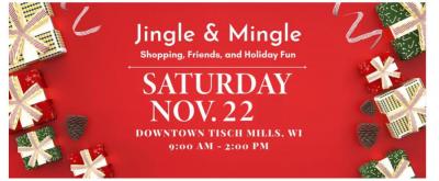 Event poster for Jingle & Mingle.