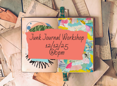 A journal with a pretty handcrafted cover.