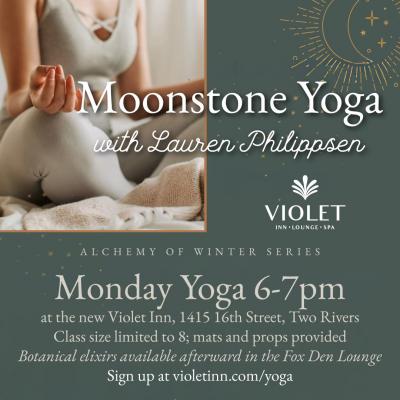 Event poster featuring image of woman in a yoga pose.