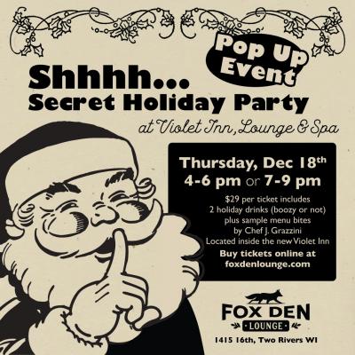 Vintage image of Santa putting his finger to lips.