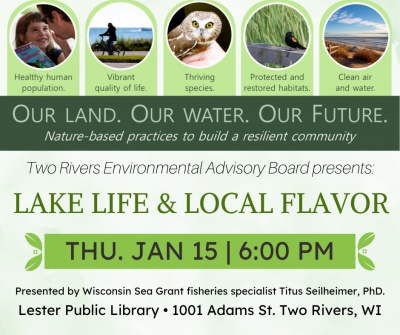 Event poster featuring photos reflecting a healthy environment.