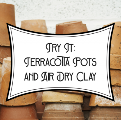 Stacked terra cotta pots.