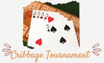 Playing cards upon a cribbage board.