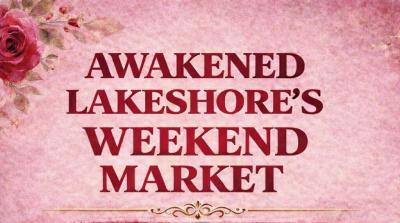 Event announcement with rose in corner.