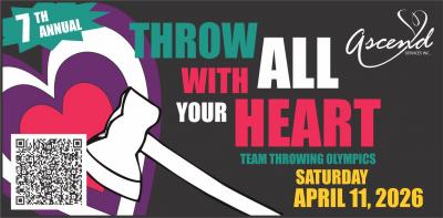 Image of heart target with axe.