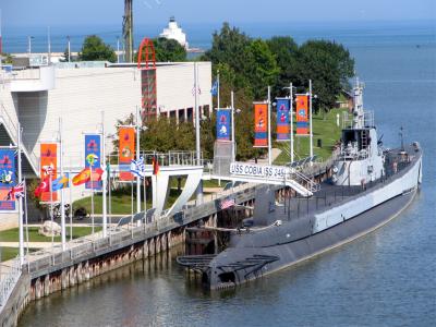 The Wisconsin Maritime Museum, including the SS Cobia in the foreground.