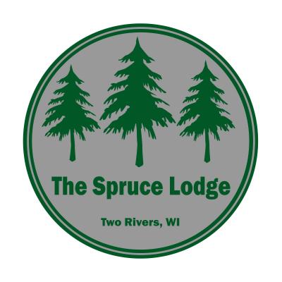 The Spruce Lodge logo with three evergreen trees.