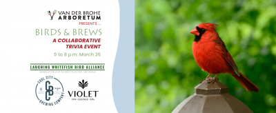 Event banner featuring photo of male cardinal.
