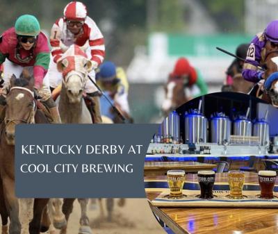 Horses racing and a flight of beers.