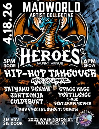 Event poster listing performers.