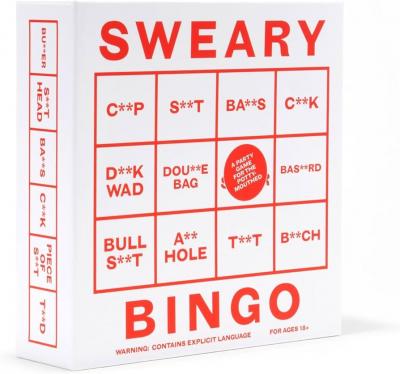 Bingo game with swear words on it (pertinent letters asterisked out).