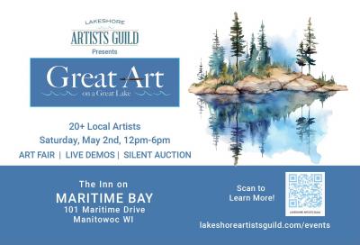 Event poster with QR code.