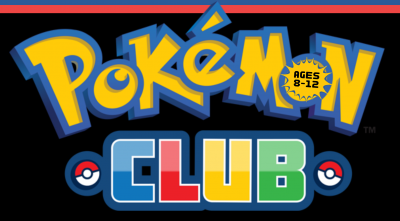"Pokemon Club" in colorful fonts on a black background.