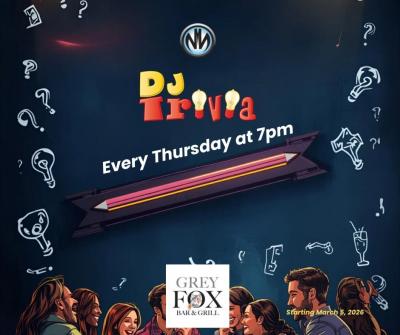 Event poster with light blubs, question marks, a pencil sharpened at both ends, and an animated group of people.