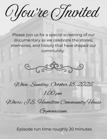 Event invitation with fancy script.