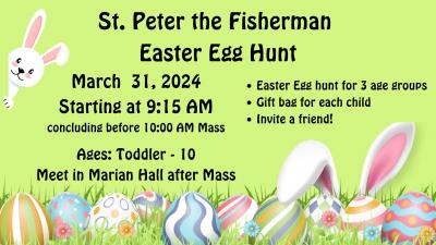 Easter Egg Hunt @ SPF event poster.