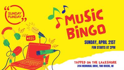 Music bingo event poster.