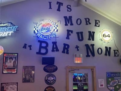 Wall art: It's More Fun at Bar-None.
