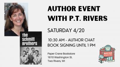 P.T. Rivers author visit at Paper Crane.