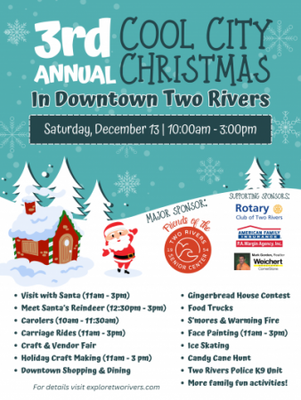 2025 Cool City Christmas flyer with sponsors 