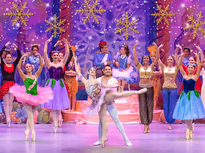 A performance of The Nutcracker onstage.