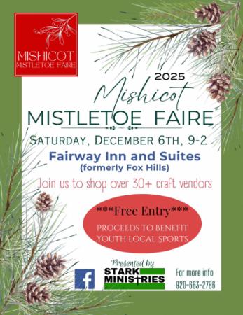 Mishicot Mistletoe Faire event poster.