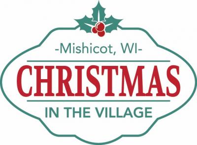 Event announcement topped with a sprig of holly.