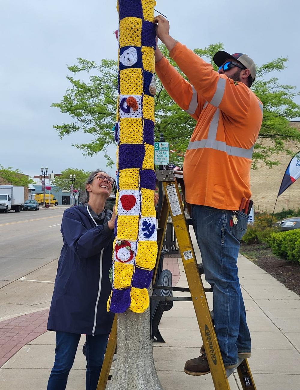 Yarn Bomb! | Two Rivers Wisconsin