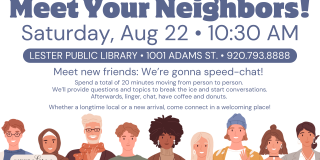 Event poster with a row of diverse people across the bottom.