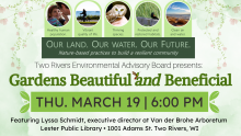 Event poster featuring images depicting a healthy environment.
