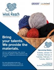 Event flyer for Wool Reach Initiative.