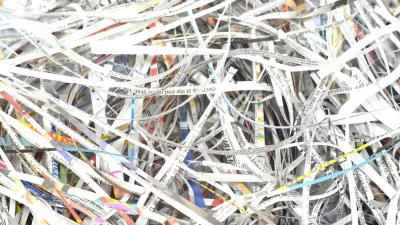 Secure Shred & Electronics Drive Shredded paper
